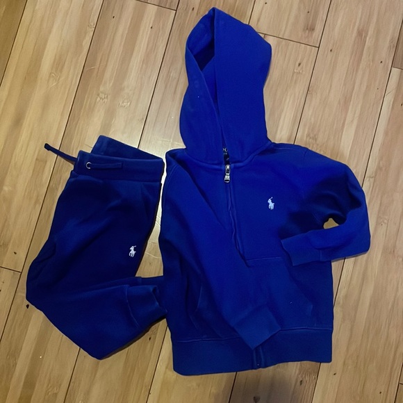 Polo Ralph Lauren Other - Toddler Boys Royal Blue Cotton-Blend-Fleece Hoodie & Jogger Set